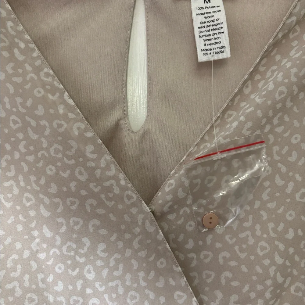 Chic Beige Long Sleeve Dress - Picture 3 of 7